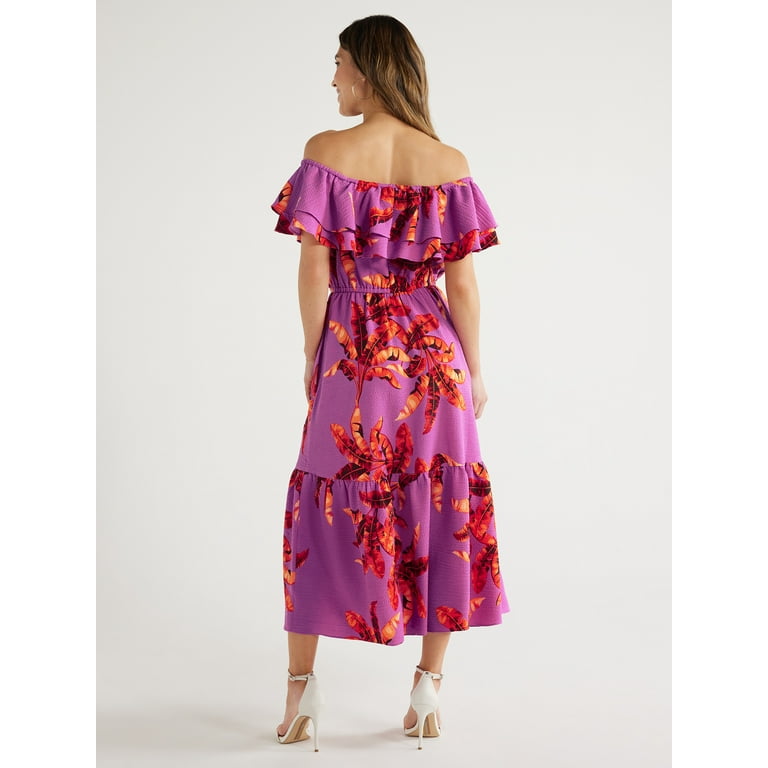Sofia by Sofia Vergara Women's Ruffle Off Shoulder Maxi