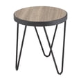 thumbnail image 1 of Bowery Hill Contemporary Metal End Table in Weathered Gray Oak, 1 of 4