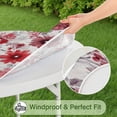 thumbnail image 5 of Pioneer Flower Floral Print Pattern Round Fitted Tablecloth with Elastic Edge,Dining Table Cover Waterproof,Outdoor Round Tablecloth for Camping,Dining,Indoor and Outdoor, 5 of 7