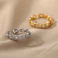 thumbnail image 5 of Classic Twist Chain Open Rings For Women Zircon Stainless Steel Geometric Twist Wrapped Couple Ring Wedding Aesthetic Jewelry, 5 of 5