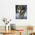 thumbnail image 3 of COMIO  3 Panel Winter Wolf Canvas Wall Art for Home Decor - Winter Forest Wolves Pictures Print On Canvas HD Giclee Artwork Ready to Hang, 3 of 5