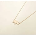 thumbnail image 4 of FANCIME White/Yellow/Rose Gold Plated 925 Sterling Silver High Polished Cute Mini Small Lucky Elephant Family Dainty Pendant Necklace For Women, 16" + 2" Extender, 4 of 6