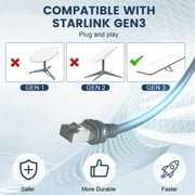 Starlink Gen 3 Cable 301FT/92M, Starlink Ethernet Cable Waterproof, High-Speed Transfer, Plug-and-Play Starlink Link Cable for Starlink Gen 3 Standard Dish