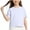 White, variant on Plebaso Girls Short Sleeve T Shirts Cotton Crew Neck Tee Casual Solid Color Summer Tops Kids Clothes Tops