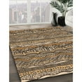 thumbnail image 3 of Ahgly Company Machine Washable Indoor Square Transitional Bakers Brown Area Rugs, 5' Square, 3 of 7