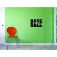 thumbnail image 1 of Custom Decals Baseball Wall Art Size: 10 X 20 Inches Color: Black, 1 of 1