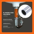thumbnail image 6 of Highcraft 23123 Flanged Sink Tailpiece for Tubular Drain Applications, 1-1/2 in. x 12 in., 22GA Chrome Plated Brass, 6 of 6