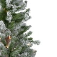 thumbnail image 4 of Northlight 4ft Pre-Lit Flocked Alpine Artificial Christmas Tree Clear Lights, 4 of 7