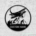 thumbnail image 3 of Craftnamesign Custom Airplane Fly on Mountain Metal Wall Art LED Light, Custom Airplane Name Sign, 3 of 5