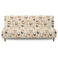 thumbnail image 2 of SCRAWLGOD Rooster Hen Flower Print Sofa Slipcover Armless Couch Cover for Pets Stretch Couch Cover 3 Seater Washable Dustproof Sofa Slipcover, 2 of 9