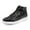 Black, variant on Men's Fashion High Top Sneakers with Sparkling Sequin Thick Sole for Superior Comfort and Casual Style