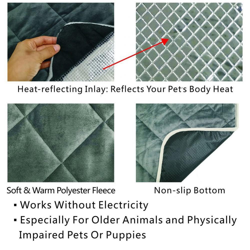 Non-Electric Pet Warming Pad, Pets Cat Bed Pet Blanket Thermal Cat and Dog Warming Bed Mat for Pets Cats Dogs and Kittens for Outdoor Indoor