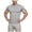 Grey, variant on Men Short Sleeve T-Shirts with Crew Neck Training Running Fitness Athletic Color Cotton Stretchable Top Quick Dry Breathable Navy XL