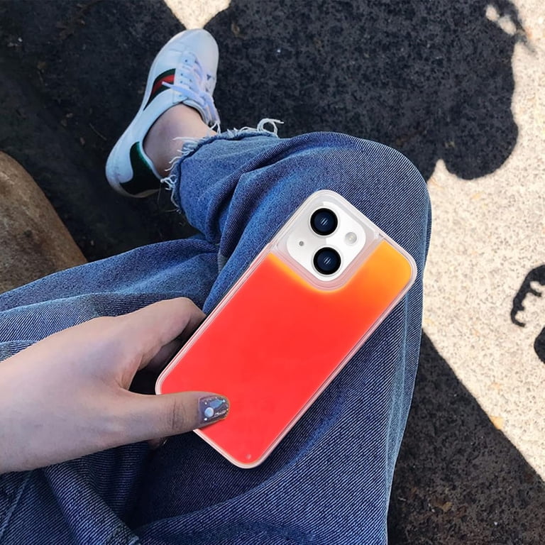 Fluorescent Case Compatible with iPhone 15 Plus Quicksand Case