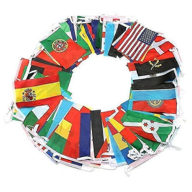 100 Countries String Flag International Bunting Pennant Banner Decoration (ruipei)