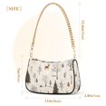 thumbnail image 3 of FORMRS Womens Shoulder Bag with Chain Strap Clutch Purse Cute Tote Handbag, Beige Christmas Forest, 3 of 7