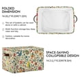 thumbnail image 2 of Yayeee Canvas Storage Basket with Handles for Shelves Fabric Bins Closet Organizer, Beige Cartoon Animals, 2 of 8