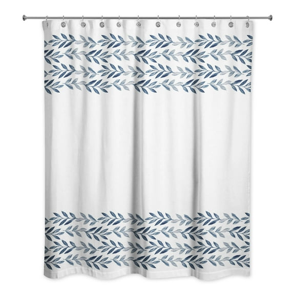 Creative Products Navy Vine Border 71x74 Shower Curtain