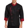 thumbnail image 2 of Linjinx Women Men Unisex Long Sleeve Chef Coat Classic Chef Jacket Pockets Hotel Restaurant Work Black XXL, 2 of 7