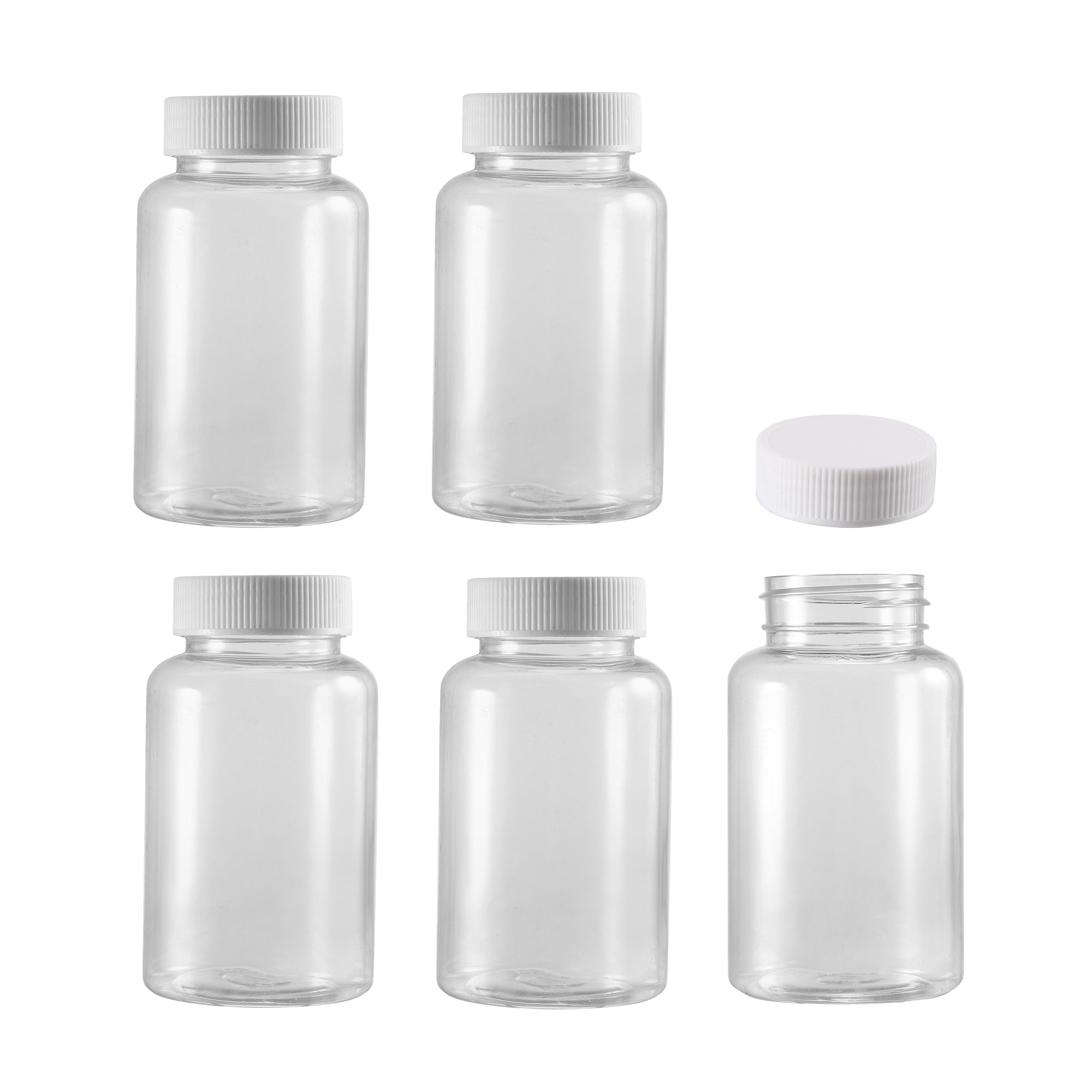 Plastic Lab Chemical Reagent Bottle 200ml/6.8oz Wide Mouth Sample