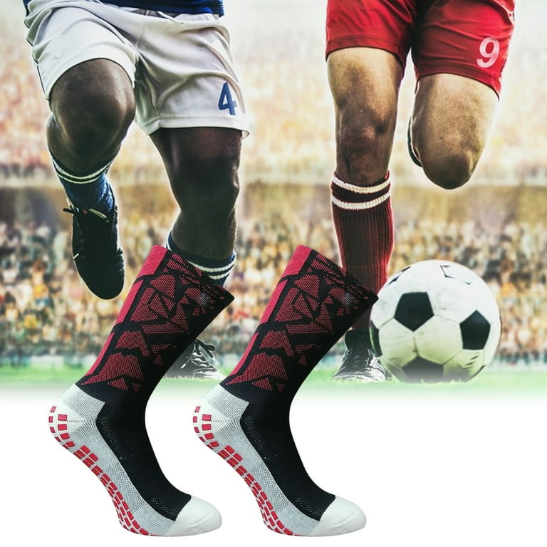 Men's Soccer Socks Anti Slip Non Slip Grip Pads for Football