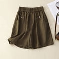 thumbnail image 2 of Sentmoon Comfy Shorts for Women High Waist Gym Shorts Women Stretchy Solid Color Loose Plus Size Women’s Shorts with Pockets Soft and Comfortable for Work and Weekend M-4XL, 2 of 6