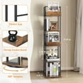 Bookshelves 5Tier, Rotating Bookshelf Tower for Corner, Small Bookcase