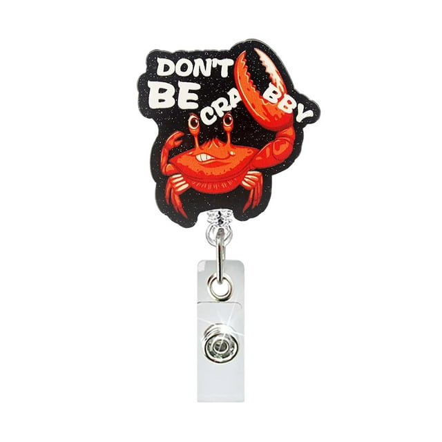 Cartoon Pattern Badge Reel With Clip Closure For Workplace Graduation Doctors Teachers Students Workers Accessory
