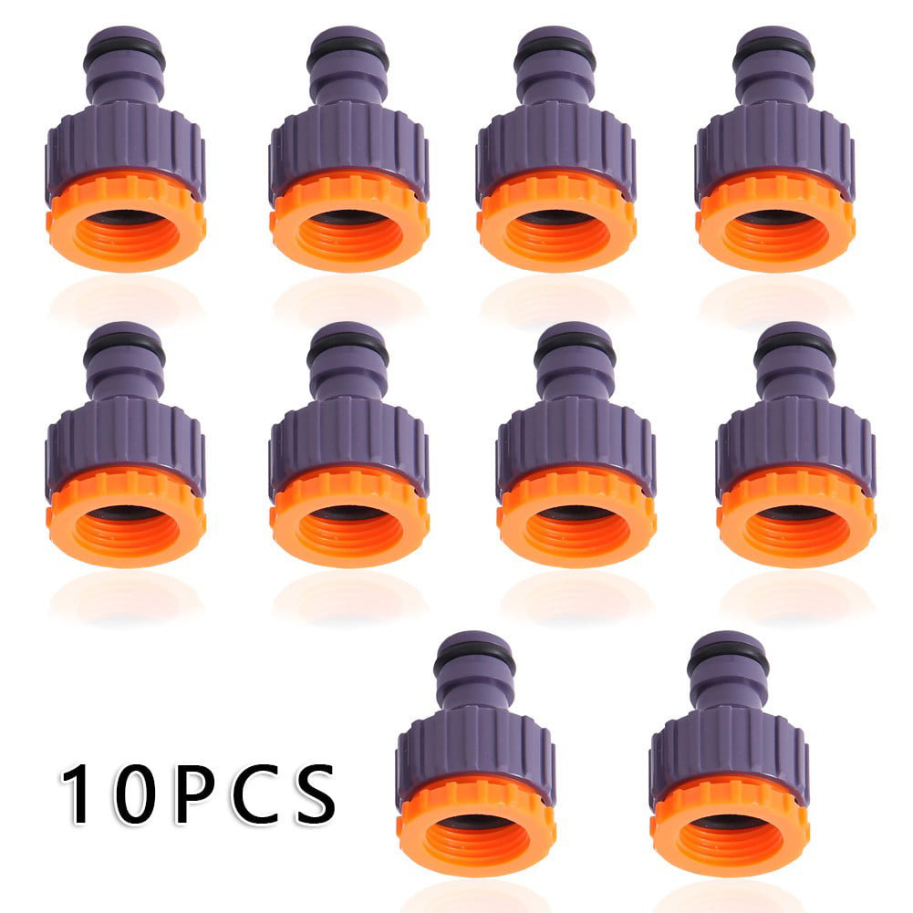 10PCS 1/4" 3/8" Garden Hose Pipe Tap Connector Fittings Water Quick Adaptor 