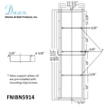 thumbnail image 2 of Dawn FNIBN5914 Stainless Steel Finished Shower Niche with 3 Glass Shelves, 2 of 2