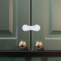 Melomogo 4Pcs Fridge Lock French Door Refrigerator/Freezer Lock Apply to Max Two Door Gap Distance for Safety,Easy to Install