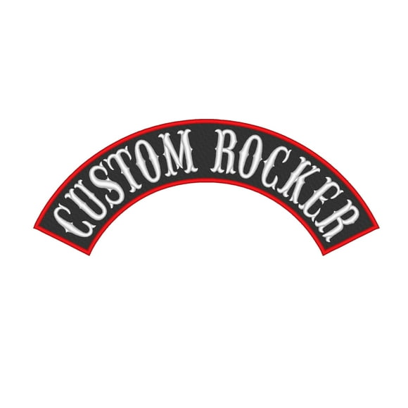 Custom Embroidered Patches -Top Rocker Motorcycle Biker Outlaw MC Sew on Patch 3" ~ 14" (F)