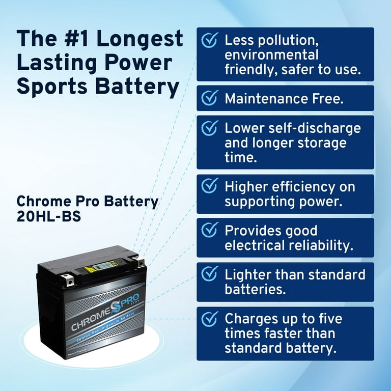 YTX14-BS Chrome Pro Series iGel Battery at Chrome Battery