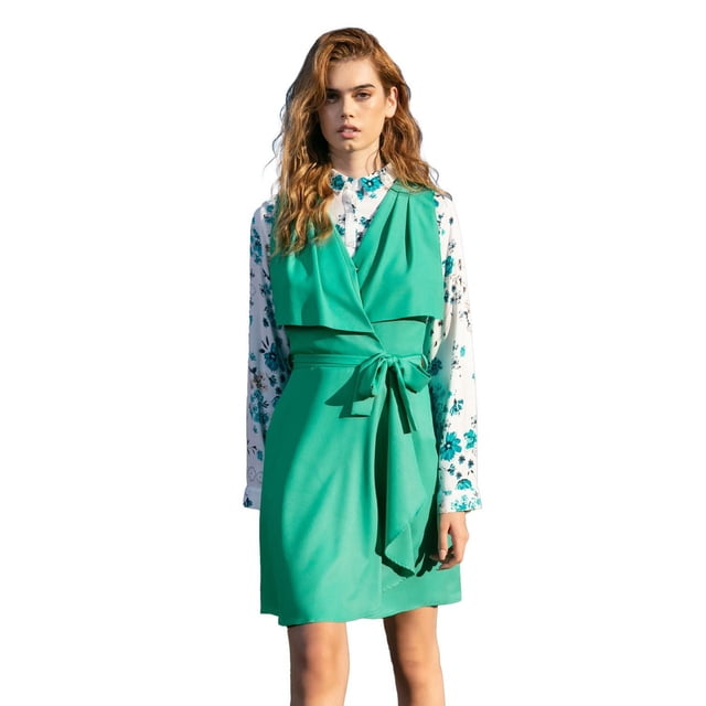 Vestido cruzado André Badi Makeda verde Mediana