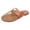 Brown, variant on Women's Fishnet Mesh Flat Sandals Metallic Woven Mules Closed Toe Slip On Slides Summer Dressy Slide Shoes Brown Size 8