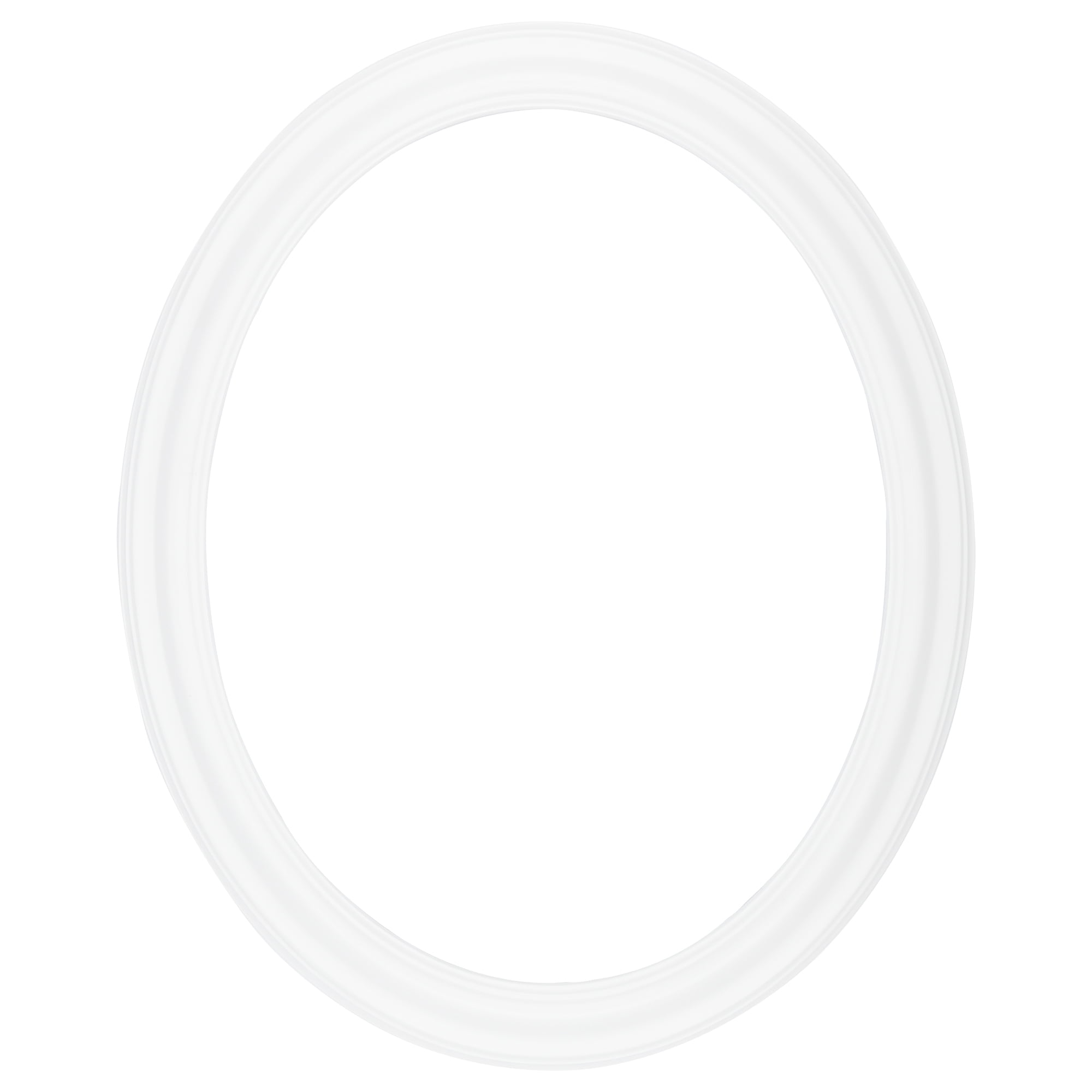 Stein Design Oval Frames - Hand-Finished Open-Back Oval Frames for Canvas, does not include glass or backing - [White - 5"x7"]