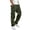 Army Green, variant on Axiiglly Cargo Pants for Men, Casual Cotton Elastic Waist Straight Leg Outdoor Hiking Work Pants with Multi Pockets M-3XL