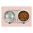 thumbnail image 1 of Floral Pet Mat for Food and Water, Basic Form Five-Petal Flowers in Gradient Colors Feminine Nature Theme, Non-Slip Rubber Mat for Dogs and Cats, 18" X 12", by Ambesonne, 1 of 2