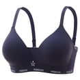 thumbnail image 2 of Jinhomg Underwire Bras for Women All Day Comfort Soft Shaping Wirefree Push-Up Bra No Print Hook and Eye Closure, Relaxed Daily Comfort, Soft Lining Blue 38, 2 of 3