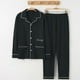 thumbnail image 1 of Pijamas de hombre de manga larga de algodón de primavera y otoño de verano para hombre de algodón de hombre de mediana edad cárdigan verde fino conjunto de ropa para el hogar, 1 of 6