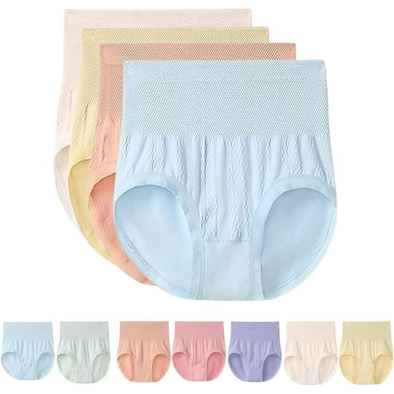 Sleekhip - Leakproof High-Waist Tummy-Control Butt-Lifting Panties, Womens Seamless Shaping Cotton Underwear