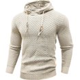 thumbnail image 1 of Sweat à Capuche pour Hommes Manches Longues Tricoté Uni Pull-Over, 1 of 4