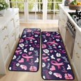 thumbnail image 4 of Kitchen Rugs Sets Of 2,Pink Breast Cancer and Pioneer Flower Anti Fatigue Kitchen Mat Rugs Non Slip Washable,Decorative Kitchen Floor Mats for Kitchen,Sink,Laundry,17"x47"+17"x47", 4 of 5