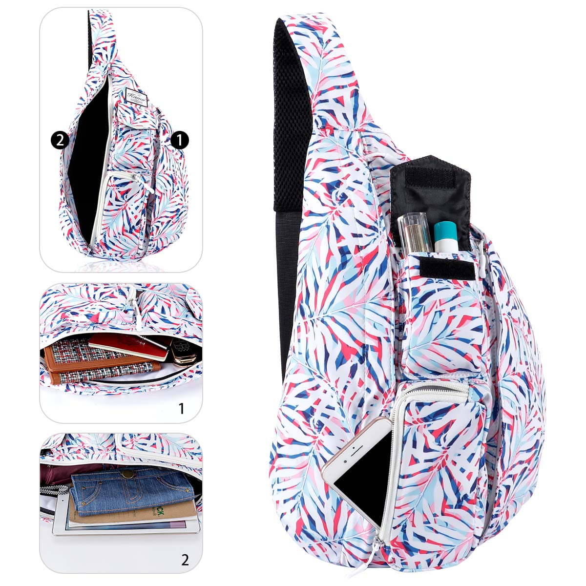 KAWELL - Sling Backpack - Rope Bag Crossbody Backpack Travel Multipurpose Daypacks for Men Women ...