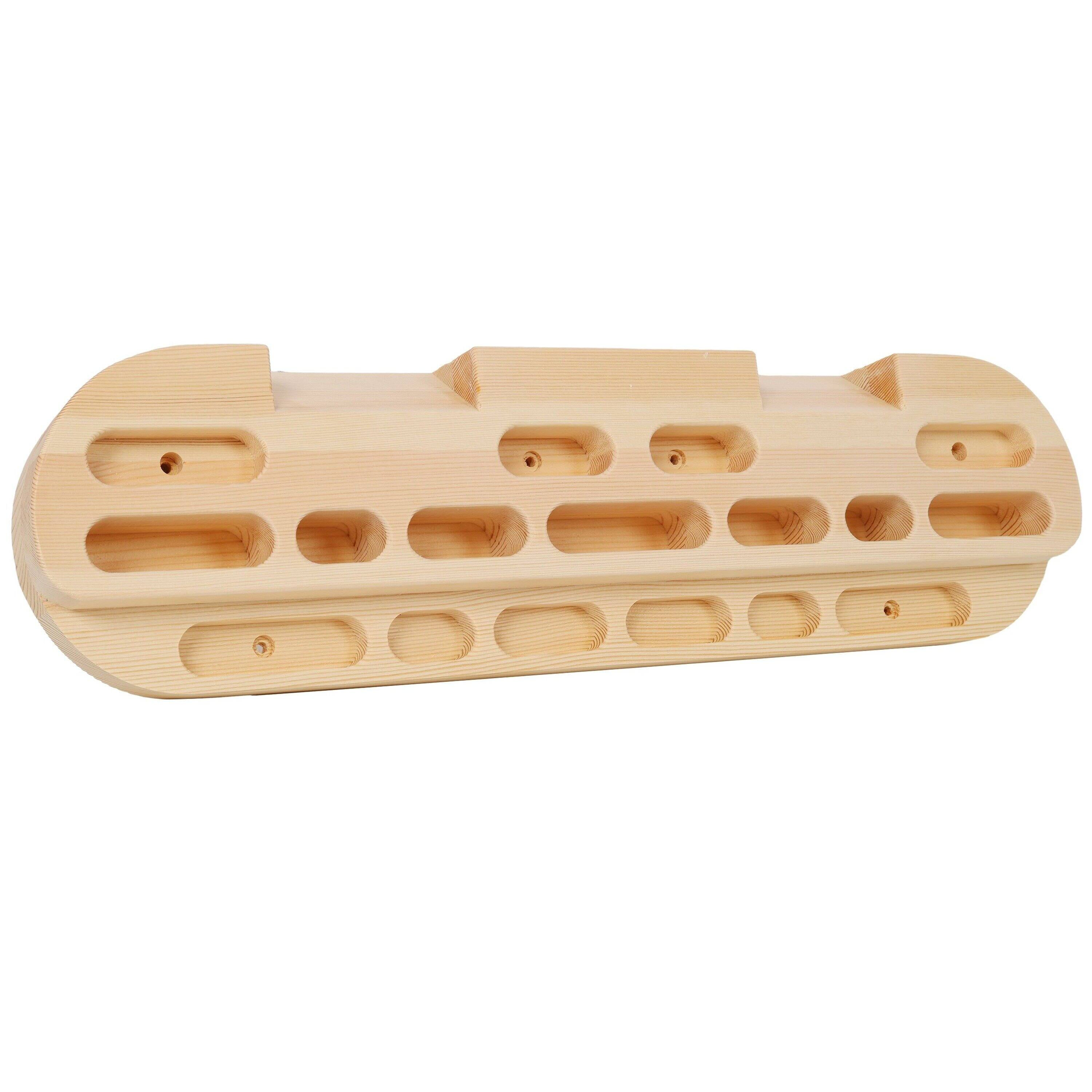 , Climbing Hangboard Rock Climbing Training,Rock Climbing Fingerboard, Wooden Climbing Board Trainer for Strengthen Fingers and Grip, Brown ,Wood ,