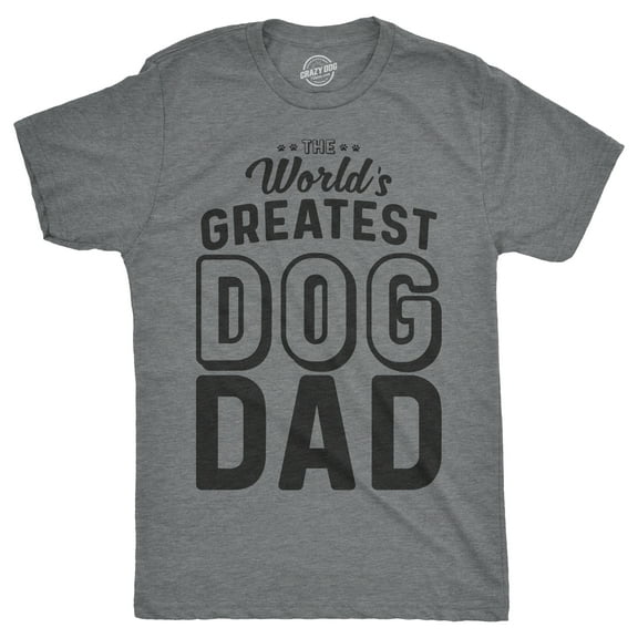 Mens Worlds Greatest Dog Dad T Shirt Funny Animal Lover Tee for Guys Graphic Tees