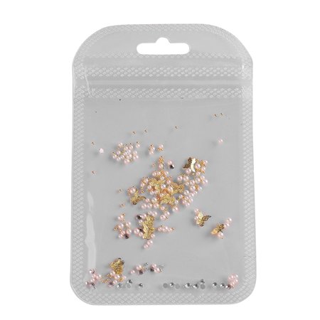 Dengmore Ins Net Red Butterfly Pearl Small Steel Ball Metal Nail Styling Accessories Bag