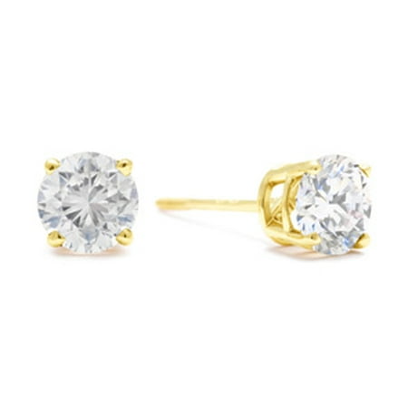 Superjeweler Single 1 2 Carat Diamond Stud Earrings In 14 Karat Superjeweler Single 1 2 Carat Diamond Stud Earrings In 14 Karat Yellow Gold