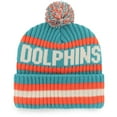 thumbnail image 2 of Men's '47 Aqua Miami Dolphins Bering Cuffed Knit Hat with Pom, 2 of 2