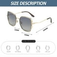 thumbnail image 3 of Gafas de sol poligonales MFZFUKR polarizadas de verano TR acero inoxidable cobre blanco nailon, 3 of 6